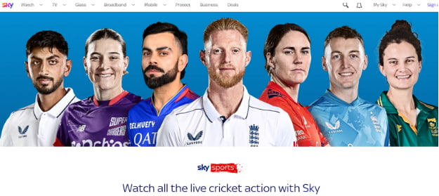 Sky Sports Top Cricket Live Streaming site in UK