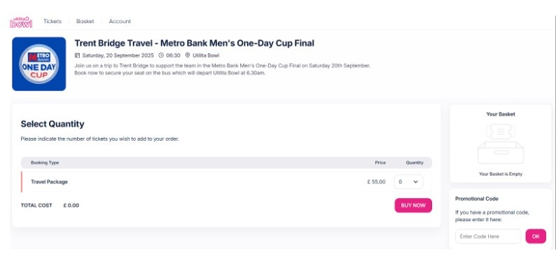 Purchase Tickets For the One-Day Cup Final 2025