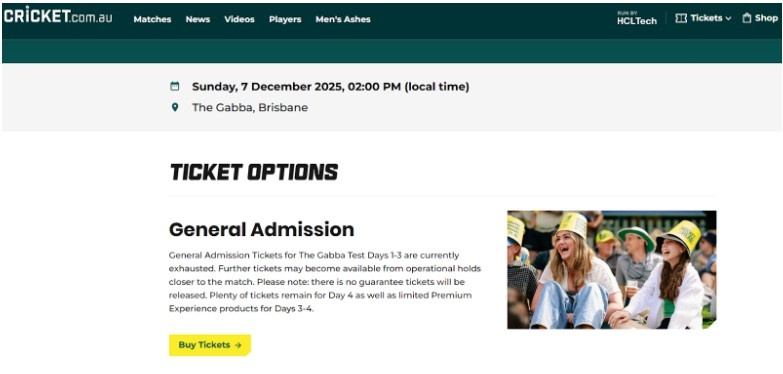 Select your preferred Test match