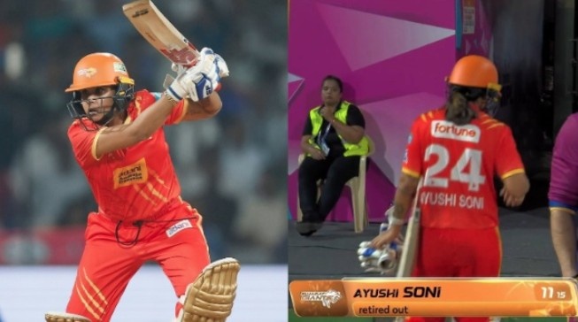 Ayushi Soni Retired Out in WPL