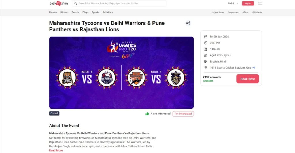 Seating Category Seating Category