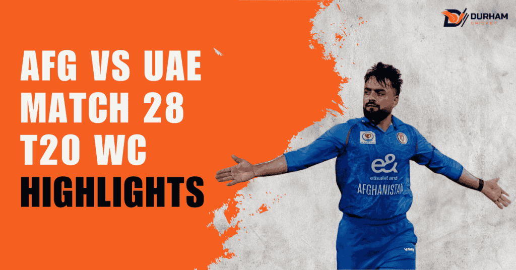 AFG vs UAE Match 28 T20I WC Highlights: AFG Won by 5 Wickets