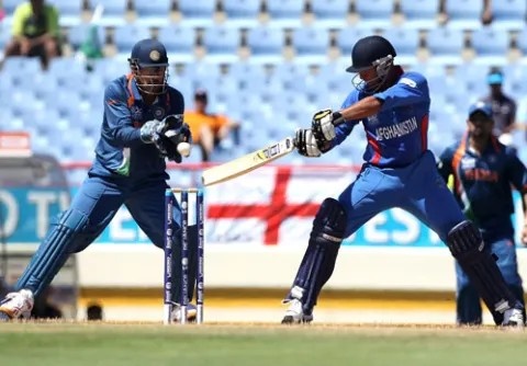 Noor Ali Zadran: 50 (48) vs India Noor Ali Zadran: 50 (48) vs India