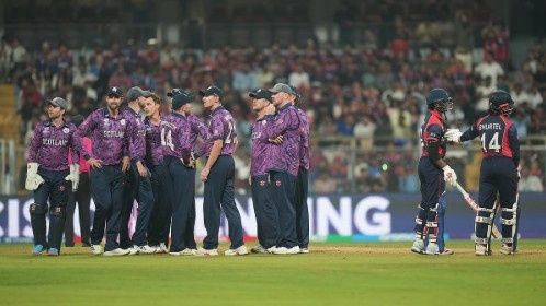 SCO vs NEP Match 33 T20I WC Highlights: NEP Won by 7 Wickets SCO vs NEP Match 33 T20I WC Highlights: NEP Won by 7 Wickets