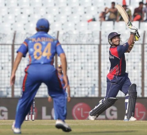 Subash Khakurel: 56 (53) vs Afghanistan Subash Khakurel: 56 (53) vs Afghanistan