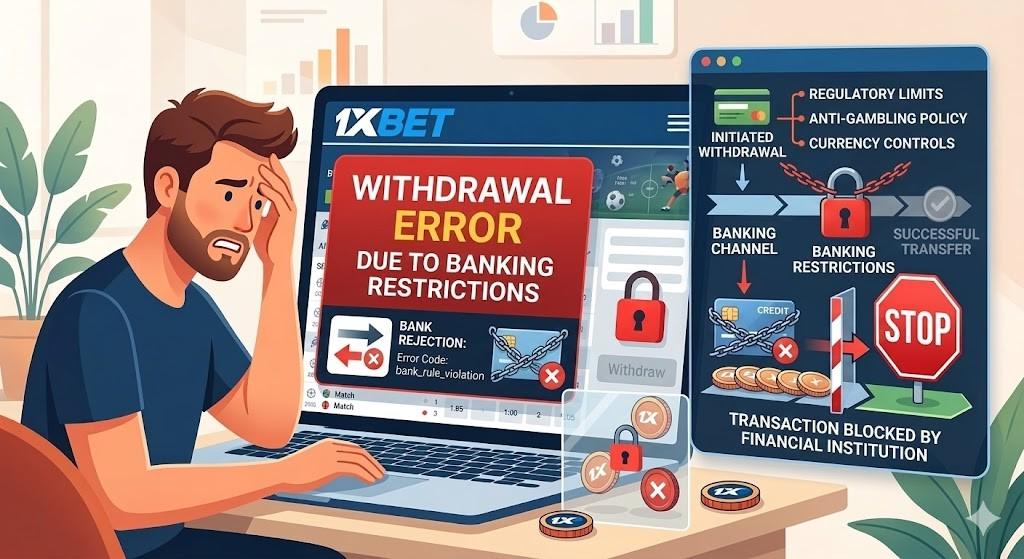 1xBet Withdrawal Problem Due to Banking Restrictions 1xBet Withdrawal Problem Due to Banking Restrictions