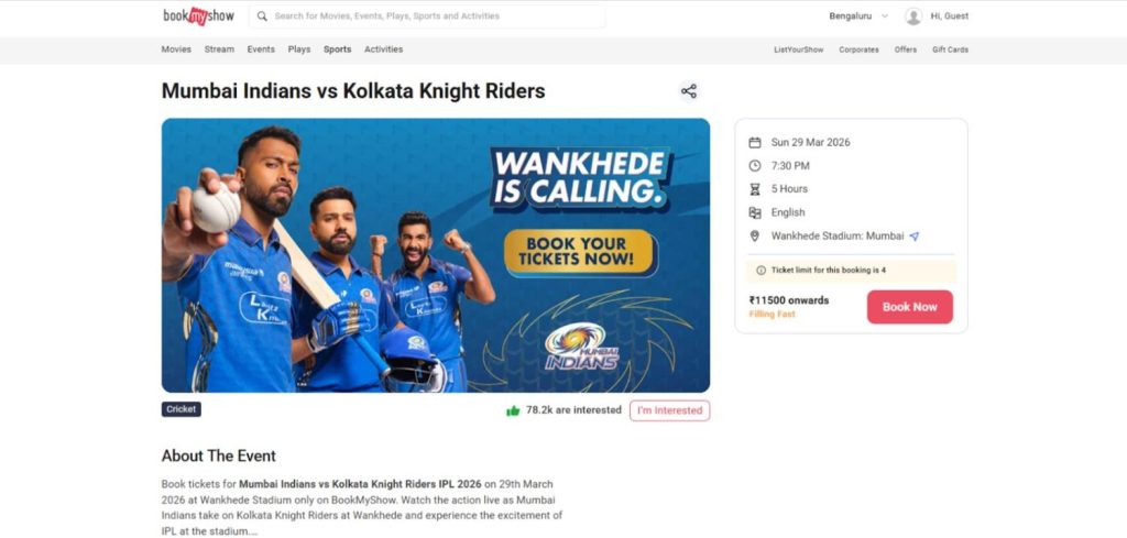 Book MI IPL 2026 Tickets Book MI IPL 2026 Tickets