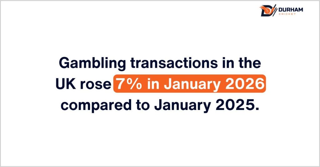 Gambling transactions in the UK rose 7% in January 2026 compared to January 2025 Gambling transactions in the UK rose 7% in January 2026 compared to January 2025