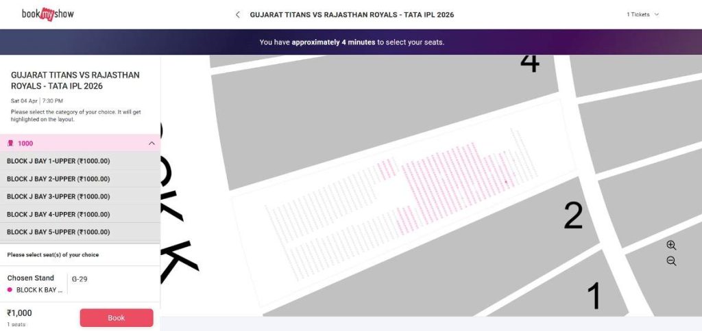 How to Book GT vs RR Match 9 Tickets IPL 2026: Step by Step 4 How to Book GT vs RR Match 9 Tickets IPL 2026: Step by Step 4