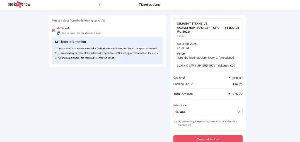 How to Book GT vs RR Match 9 Tickets IPL 2026: Step by Step 6 How to Book GT vs RR Match 9 Tickets IPL 2026: Step by Step 6