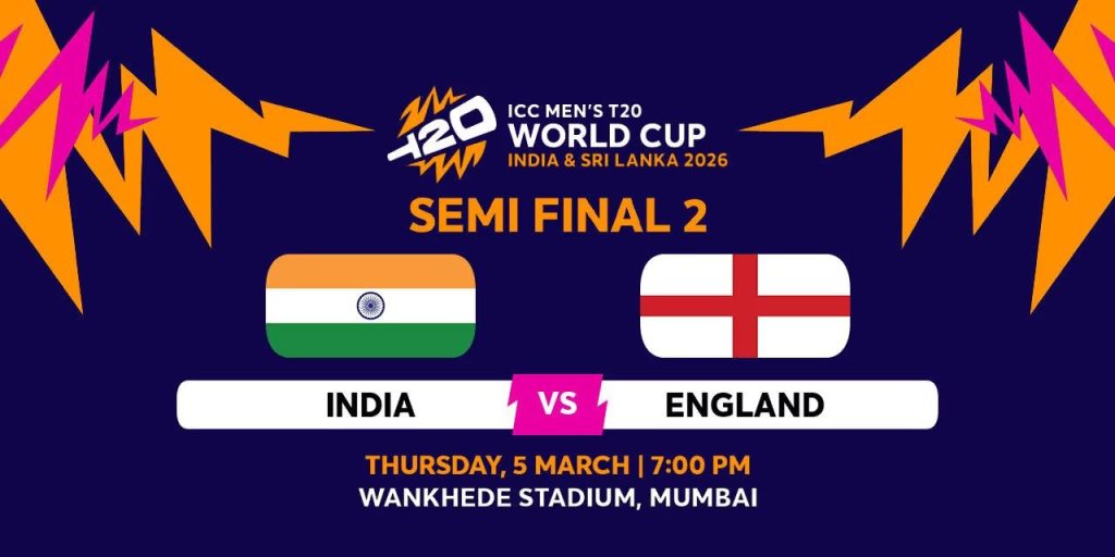 IND vs ENG Semi-Final 2 Match Details IND vs ENG Semi-Final 2 Match Details