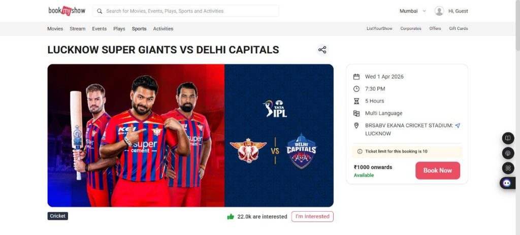 IPL 2026 Tickets Are Now Live