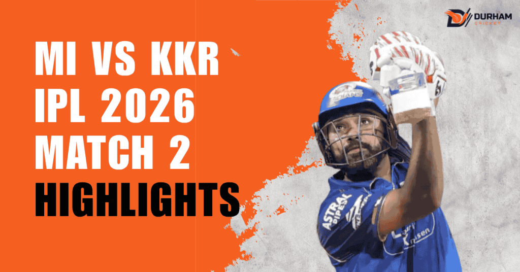 MI vs KKR IPL 2026 Match 2 Highlights: MI Won by 6 Wickest