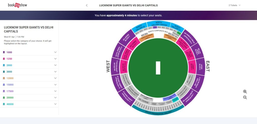 Select Number of Tickets and Choose Your Seat Select Number of Tickets and Choose Your Seat