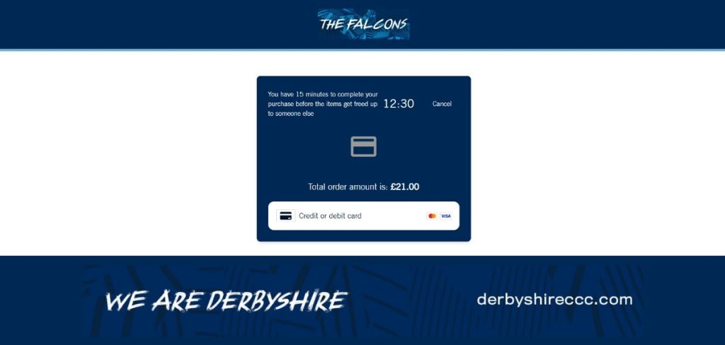 Complete payment within 15 minutes