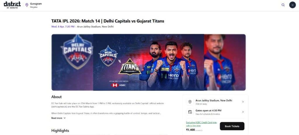 How to Book DC IPL 2026 Tickets: Step by Step