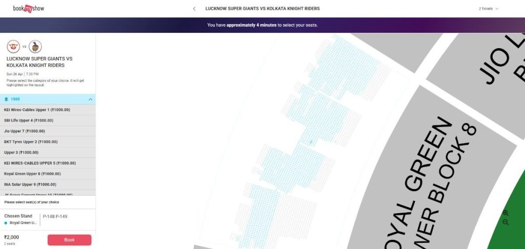Select Your Seats Select Your Seats