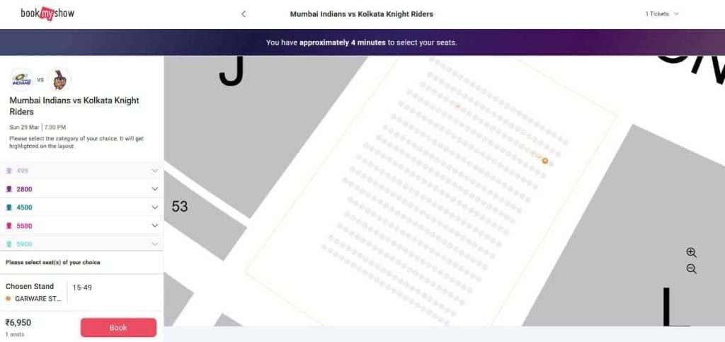 Select Seat Number Select Seat Number