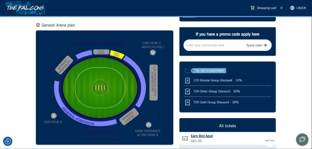 Open the General Arena Plan