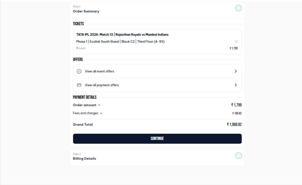 Review your Selected Seats Review your Selected Seats