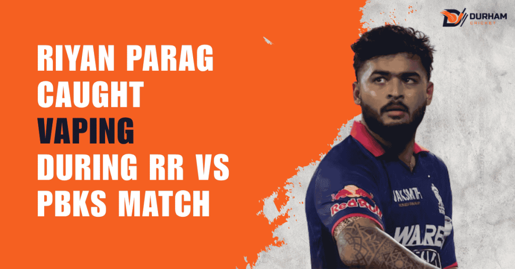 Riyan Parag Caught Vaping During RR vs PBKS Match
