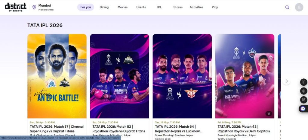 District by Zomato Home Page District by Zomato Home Page