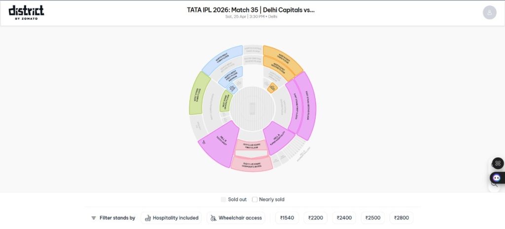Arun Jaitley Stadium seating map Arun Jaitley Stadium seating map