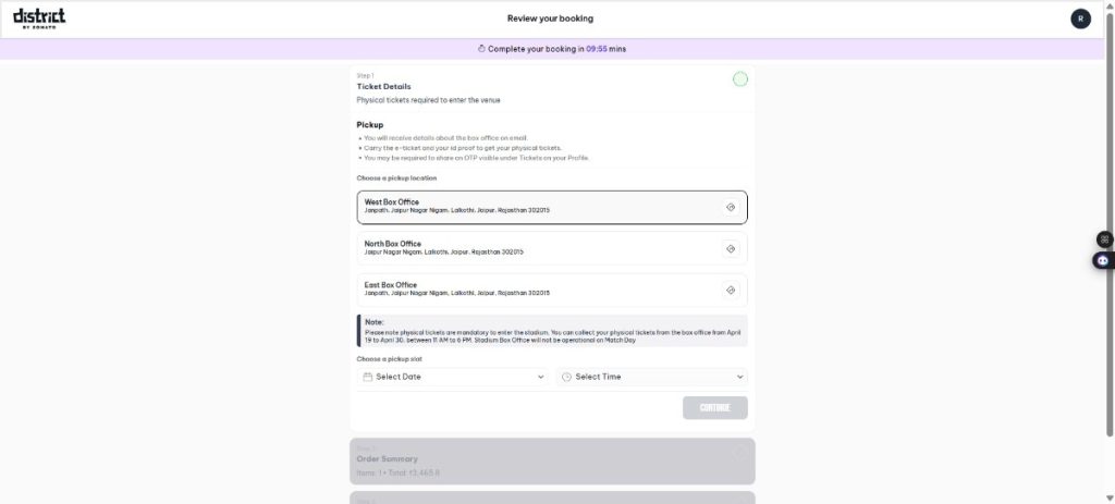 Choose Pickup location Choose Pickup location