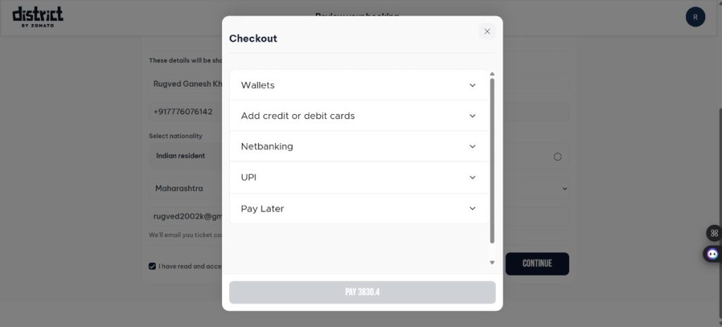 Select Payment Method Select Payment Method