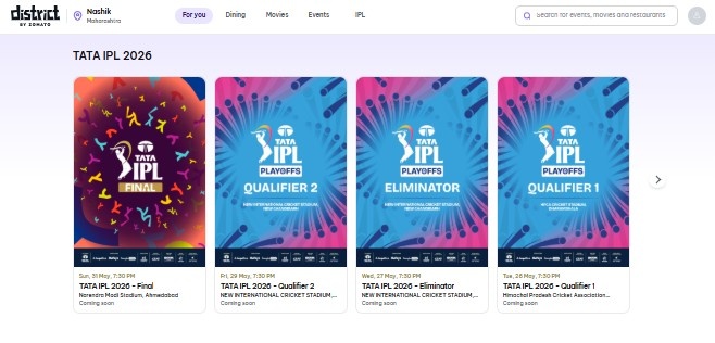 IPL 2026 Qualifier 1 Tickets
